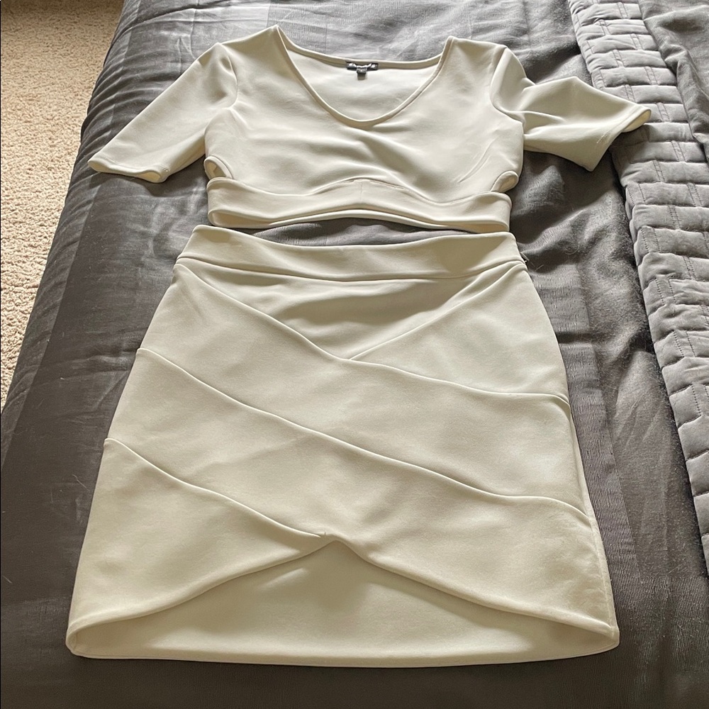 Express Cream Mini Dress